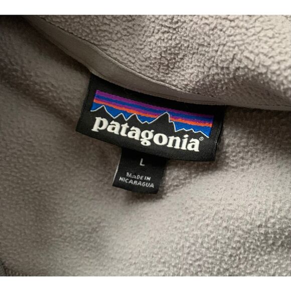 Patagonia Micro D Pullover 1/4 zip Grey Fleece SWEATER JACKET Men's sz L - Picture 2 of 6